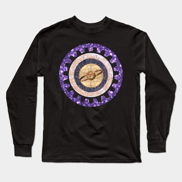 Steampunk Celestial Spheres Long Sleeve T-Shirt by Celtic Morrigan